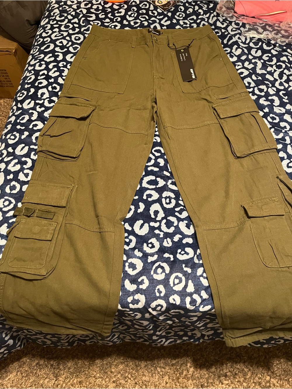Men's Cargo Pants - Olive Green Utility Style